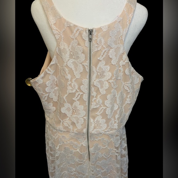 White Lace over cream under slip. City Triangles plus Size 18. Like new.Elegant - Picture 3 of 11